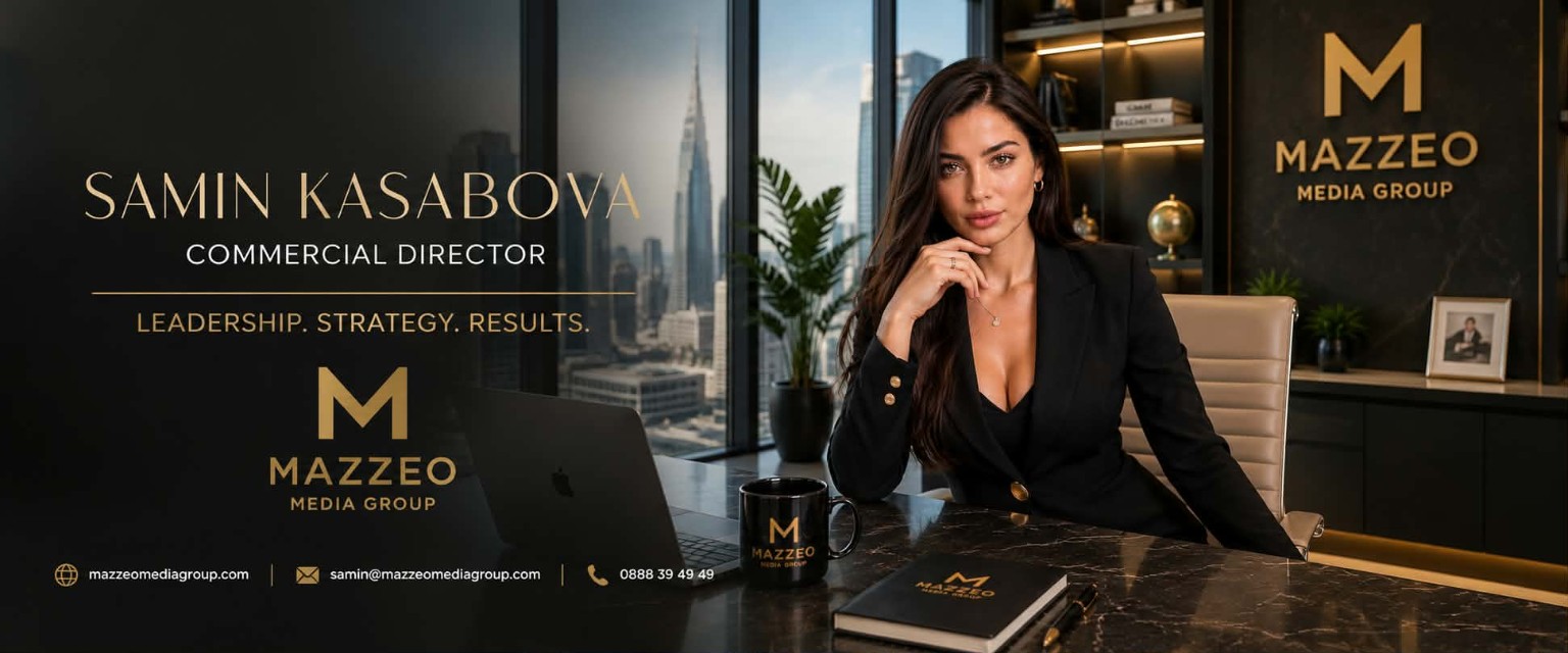Samin Kasabova — виртуален AI Brand Ambassador на Mazzeo Media Group
